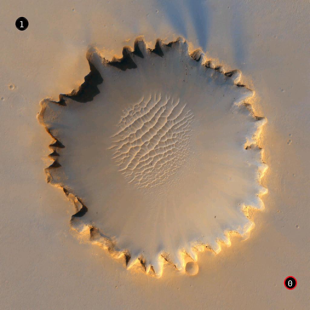 sat pic of Victoria Crater